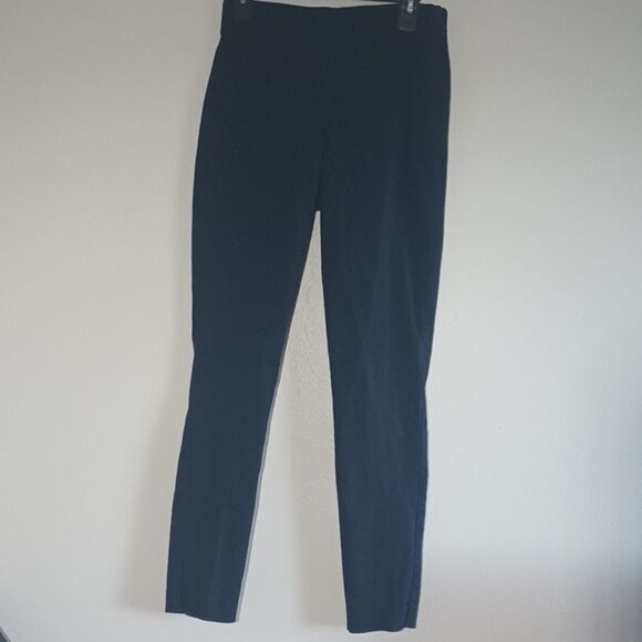 Old Navy Pull On Elastic Waistband Pant Women's Size 6 Tall Navy Blue Side Zip - Picture 1 of 9